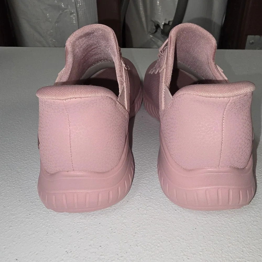 Skechers BOBS Slip-ins Shoes Women 7.5 Pink Memory Foam Walk SN 117500 Comfort